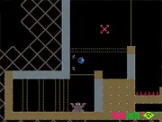 Super Mind Dungeon free online game, player bouncing with psi-power through an abstract maze