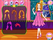 Designing a Christmas patchwork dress with colorful fabrics in the free online tailor game