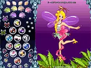 The Fairy Densa dress up game showing a beautiful fairy character with large wings and an elegant fantasy outfit, ready to be customized