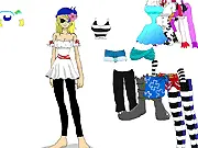 One Piece Dress Up Minako free online game, anime pirate fashion styling
