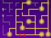 Play Confuse Box free online logic puzzle game, rotating electrical tiles to complete the circuit and light bulbs