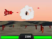 Screenshot of Snagman action game. Play free online shooter game where you shoot sausages and prepare to fight the final boss.