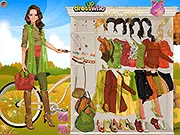 Play Eco Fashion Dressup online free game - choose stylish outfits with natural urban colors for a bike ride