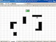 Excit free online puzzle game screenshot, a cursor trapped in a spreadsheet grid, play free sliding block puzzle game on PlayArcadeHub