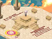 Screenshot of Legend of Saha, a free online isometric puzzle-platformer game.