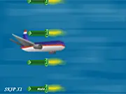 A small aircraft, the President's plane, dodges multiple incoming red missiles and anti-air projectiles in the action game The Pilot's Peril Online.