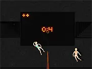 Ragdoll Rolleyball 2012 game screenshot, two ragdoll characters playing funny online volleyball, free sports game on PlayArcadeHub.