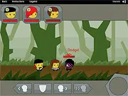 A group of six survivors battling a large swarm of zombies in the side-scrolling RPG game ROT