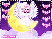 The Moon Princess Dress Up Game free online featuring a fantasy-style princess character and a wardrobe selection screen
