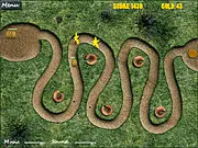 The Great Eggscape game screenshot showing a hand-drawn egg carton navigating a sunny landscape, dodging enemy fire and police cars.