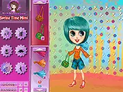 A screenshot of the Spring Time Mimi dress up game showing Mimi in a bright, outdoor setting with various spring-themed dresses and accessories available for her to wear.