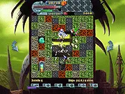 Knightfall 2 free game screenshot, a knight on a rotating puzzle board with blocks, enemies, and treasure
