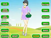 Playing Weekend Fashion Dress Up free online party outfit and styling game