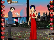 Valentine Girl dress up game screenshot, play free online fashion makeover game
