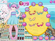 Harajuku Dress Up game screenshot, Japanese street fashion styling free online