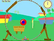 Ball Up Flash game screenshot, play free online shooting and aiming game on PlayArcadeHub, cannon launching ball to keep it inside a ring