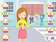 Play Pretty Reporter free online, dress up the TV journalist game, professional fashion styling game