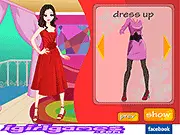 Stylish bridesmaid in a beautiful dress and full makeup, ready for a wedding in the Fabulous Bridesmaid online game