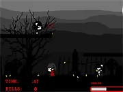 Hell Fire free online arcade shooter game screenshot, showing a player shooting at multiple enemies on screen.
