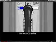 Screenshot of the point-and-click puzzle game AN Escape Series #3: The Phonebooth, showing the interior of a red telephone booth with a phone and various small objects.