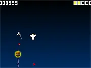 Screenshot from Hop-n'-Pop showing a colorful, abstract geometric game board with various elements ready to be 'popped'. Play free online classic arcade game.