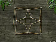 Screenshot of the Icosien puzzle game showing a complex geometric pattern of interconnected dots that must be traced with a single line.