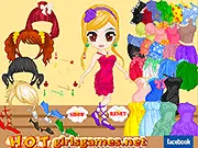 Screenshot of Pretty Spring Cutie game, showing the character Eden dressed in a beautiful floral dress with butterflies fluttering around her, free spring dress up game