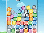 Colorful jewels forming columns and exploding in the physics-based online puzzle game Column Breaker