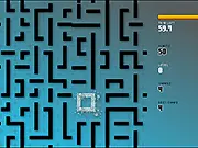 The CNXS game screen showing a grid filled with various colored line segments that need to be rotated to form a complete, continuous shape, indicating a fast-paced geometric puzzle game.
