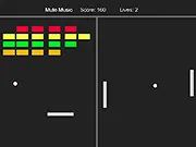 Screenshot of the free online game Pong Out showing two different paddle-and-ball modes on screen simultaneously