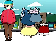 Eric Cartman from South Park wearing a funny costume, Cartman Dress Up game screenshot, play free South Park dress up online
