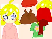 The adorable child character Daniyuuki wearing a cute, brightly colored outfit and smiling in the Dress Up Daniyuuki fashion game