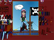Kawaii Pirate Dress Up free online game, cute anime pirate fashion, fierce and kawaii styling