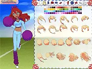 The Cheerleader DressUp game online, free fashion game, girl designing a cheerleader uniform