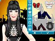 Dani Corpse Make Over game screenshot, dressing up a character in gothic and alternative fashion outfits, free online game