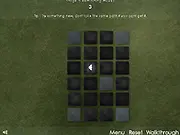 A fairy character moving across a grid of stones to turn off the lights in the free online puzzle game Glowstones