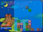 Mystery Island free online puzzle game combining Tetris and Match 3 mechanics on PlayArcadeHub