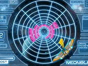 Play Neonblox free online game, circular breakout arcade game, move paddle and break neon bricks
