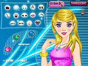 Beautiful Janet Makeover game screenshot, play free online makeup and dress up game on PlayArcadeHub, girl with new hairstyle and makeup
