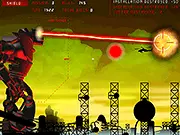 Big Armed Dangerous free online game, giant robot destroying buildings, action-packed shooter game