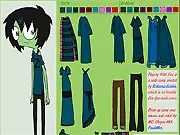 Screenshot of the Invader Zim Dress Up game, showing the alien character Zim in a new, customizable outfit and hairstyle against a simple background.