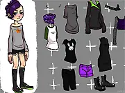 Screenshot of Celia's Dressup game, showing a female character styled in a unique, eclectic 'Insomniac Dreaming' outfit with flowing fabrics and vibrant accessories.