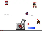 Santa's Shootout free online game image showing Santa aiming to destroy escaping Christmas toys