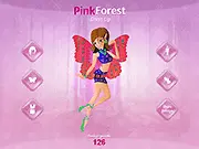 Pink Forest Dress Up free game online, styling a mysterious elf for a fairy party with magical clothes