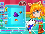 Pet Lover Dressup free online game, styling a chic girl and her pet for a park outing with matching outfits