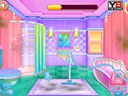 Play Bathroom Cleaning Time free online, cleaning and decorating game, scrub and sanitize bathroom
