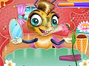 Play Bee Spa and Care free online game, virtual pet care simulation, relaxing spa treatment for a bee
