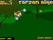 Play Tarzan Bike stunt racing game free online - driving a motorbike on bumpy jungle tracks and collecting bananas