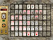 Nexo Solitaire online card game screen showing a grid of placed cards with the deck ready to be played