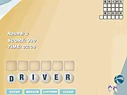 Screenshot of Quick Words online game showing six letters scattered around a central point, ready for the player to form words
